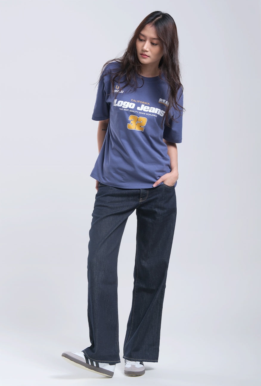 T- Shirt Lengan Pendek Nezza Blue