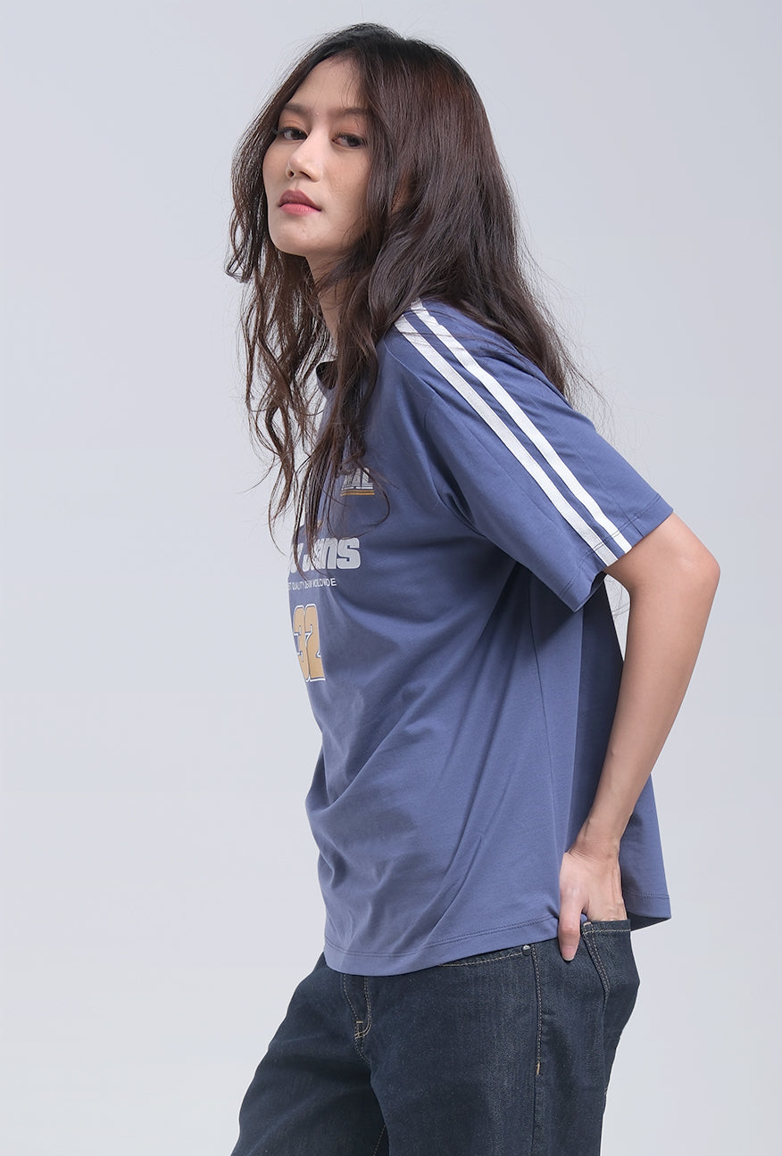 T- Shirt Lengan Pendek Nezza Blue