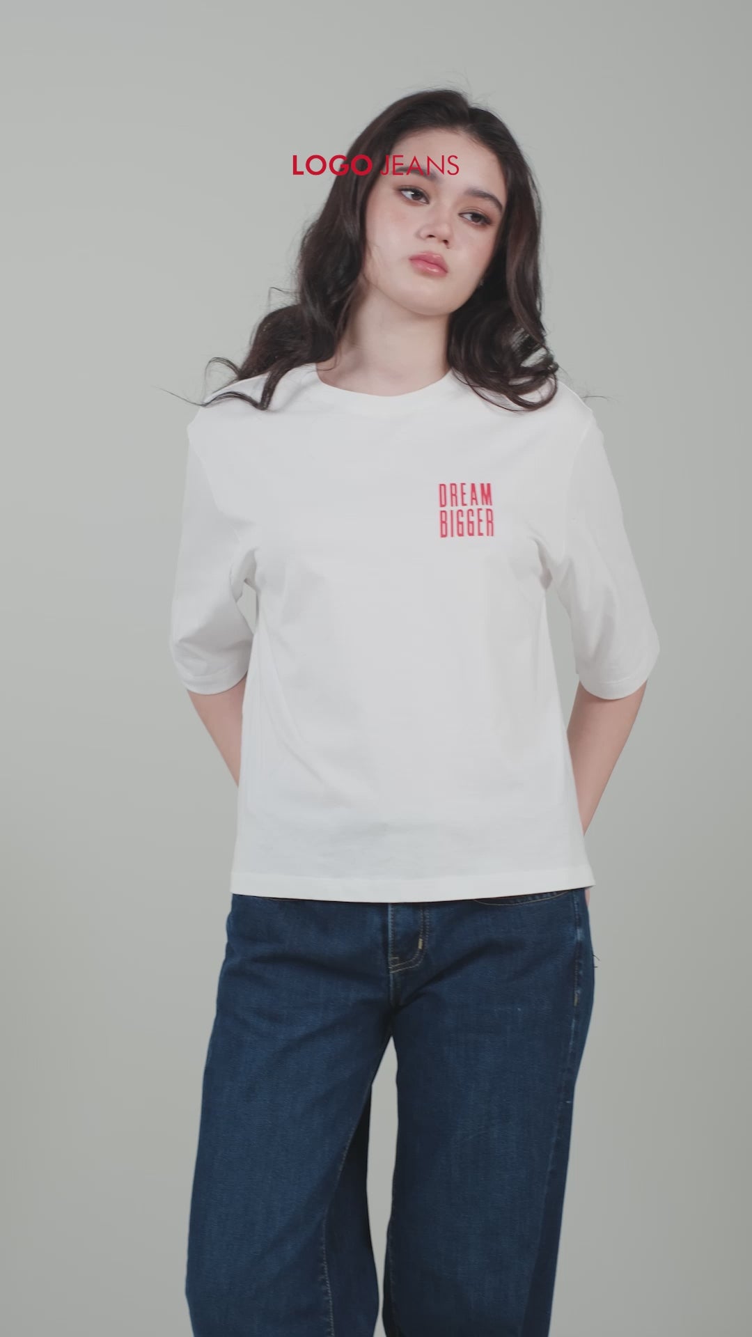 T-Shirt Lengan Pendek Maurine White