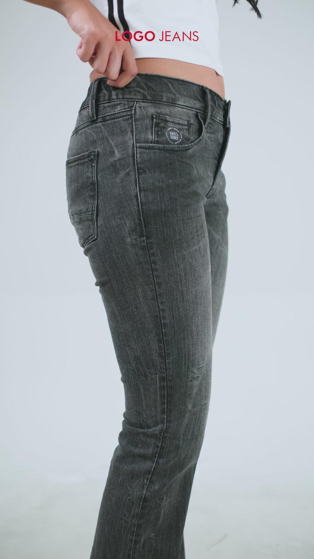 Jeans Bootcut J6 Series Grey With Handmade