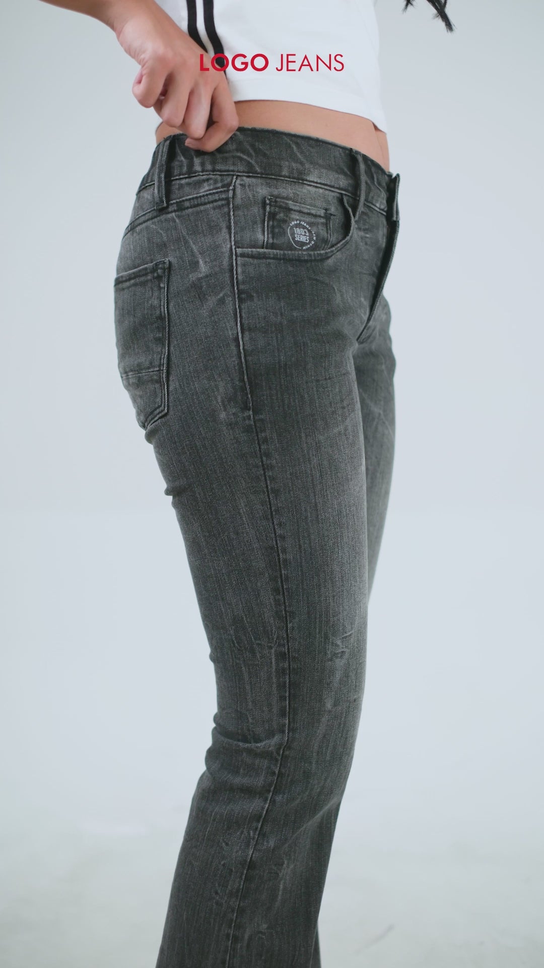 Jeans Bootcut J6 Series Grey With Handmade