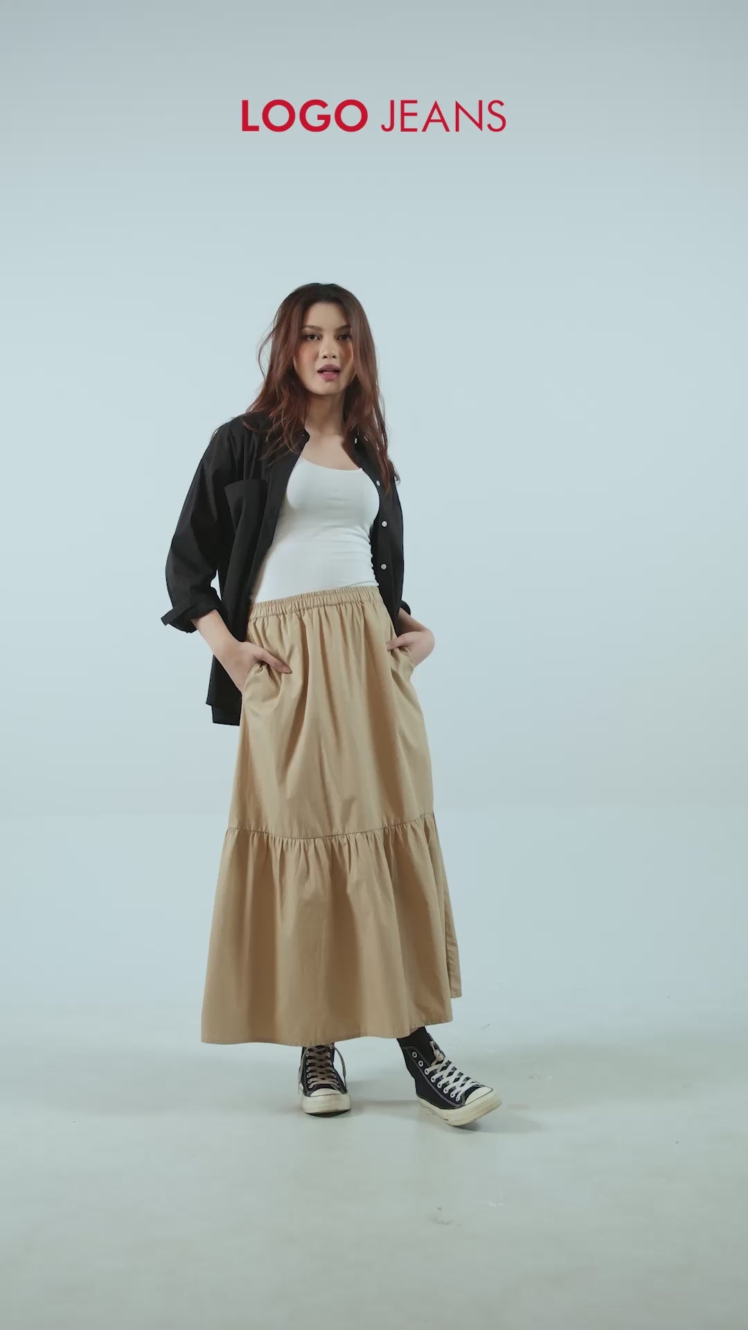 Kemeja Lengan Panjang Ferina Black