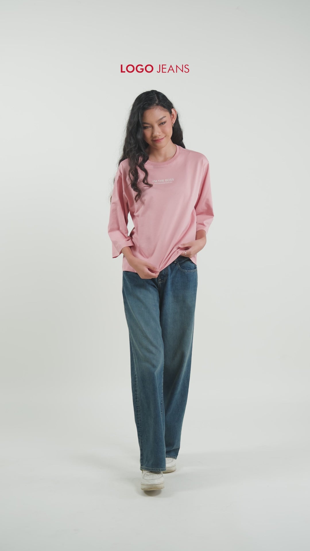 T-Shirt Lengan Panjang Malka Pink