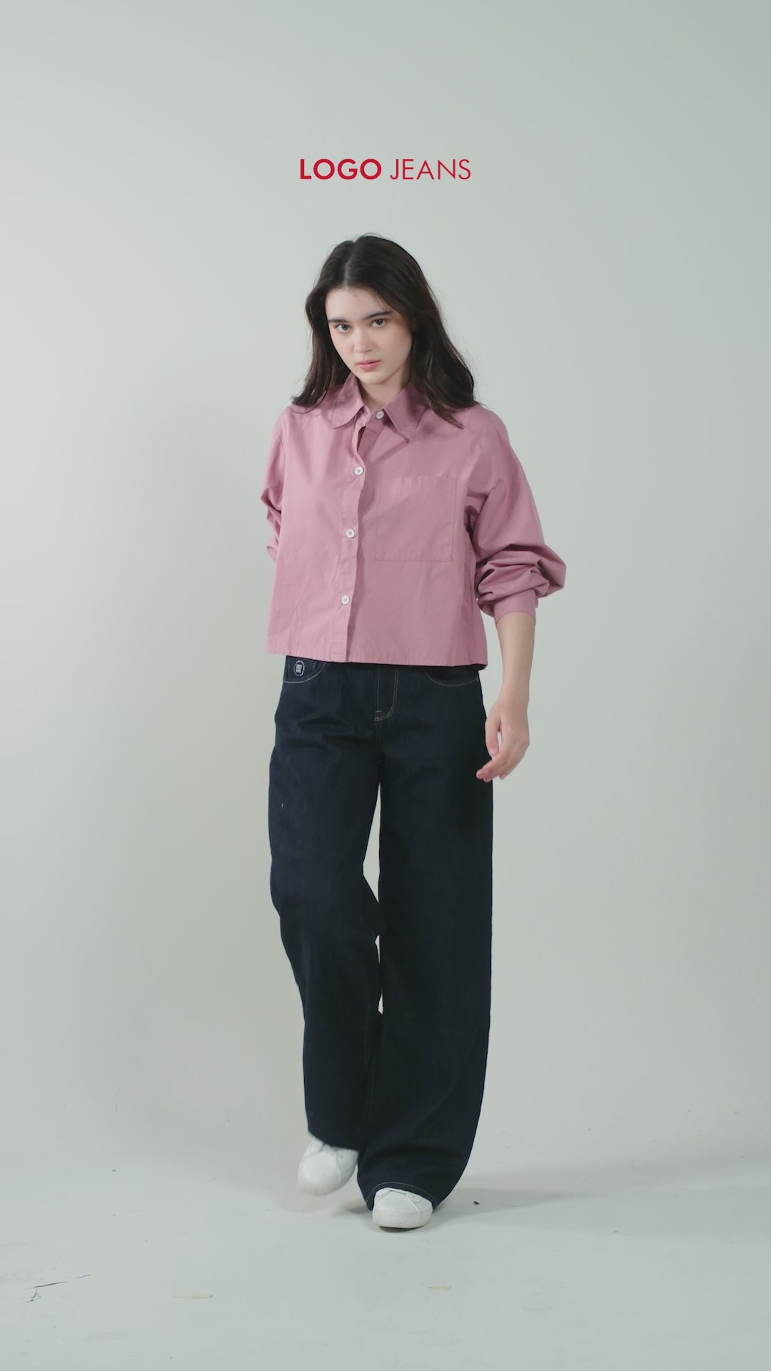 Kemeja Lengan Panjang Selra Pink Exclusive Online