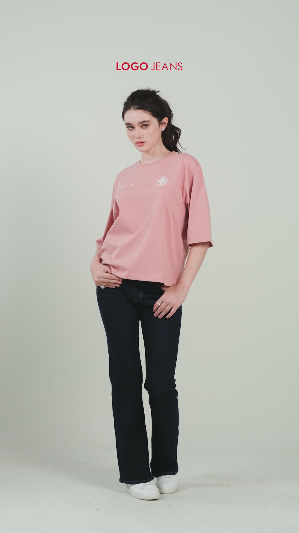 T-Shirt Lengan Pendek Dizzie Pink