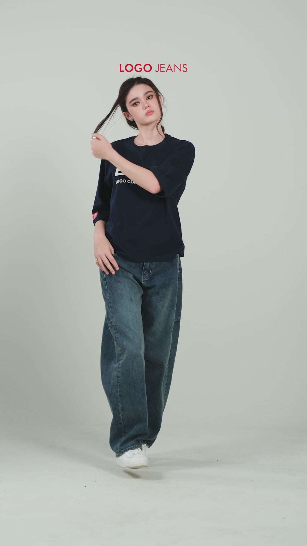 T-Shirt Lengan Pendek Nalani Navy