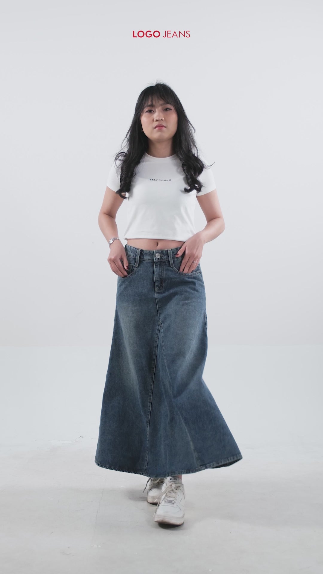 Rok Panjang Luna Medium Blue
