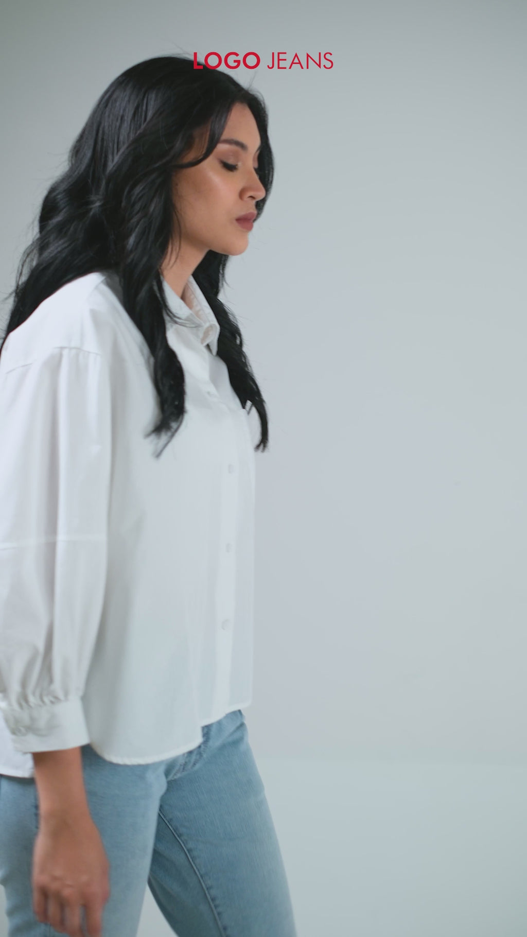 Kemeja Lengan Panjang Danica White