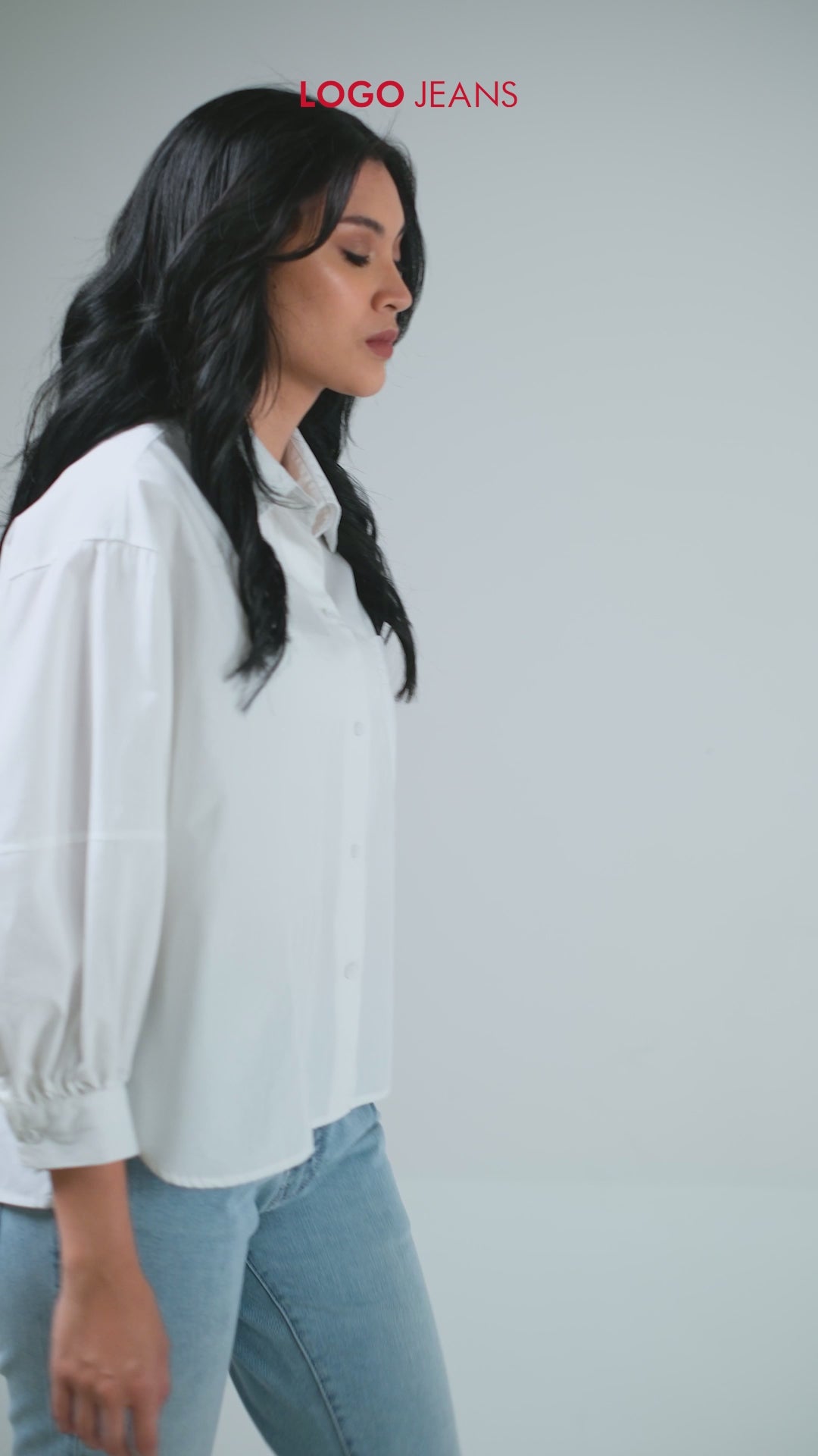 Kemeja Lengan Panjang Danica White