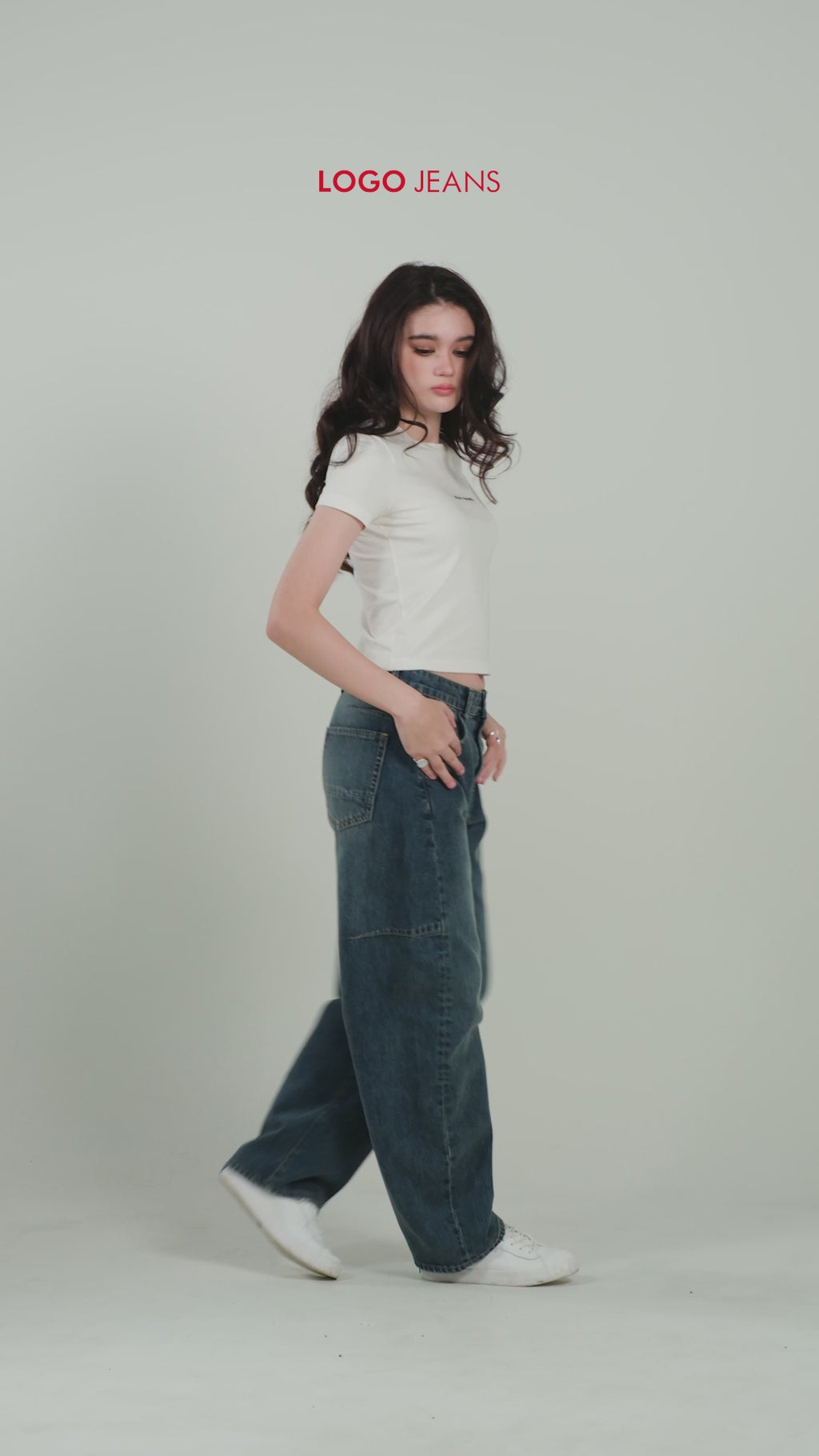 Jeans Barrel Sora Medium Blue
