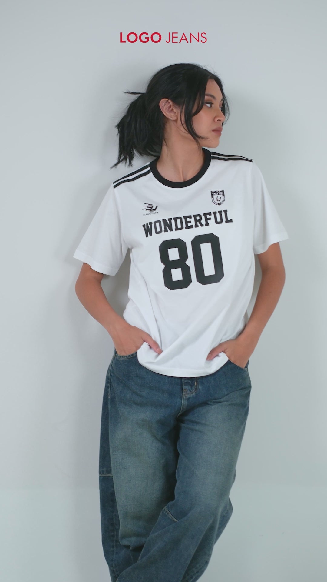 T-Shirt Lengan Pendek Regular Grier Offwhite