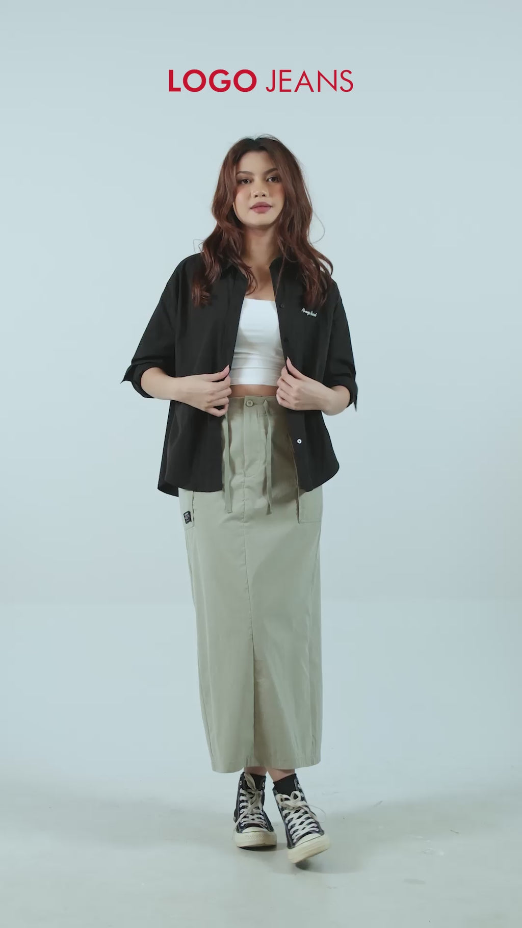 Kemeja Lengan Panjang Catriona Black