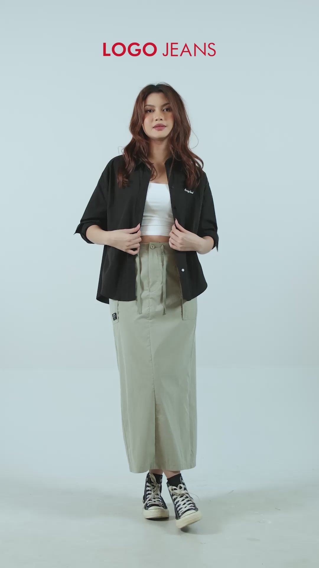 Kemeja Lengan Panjang Catriona Black
