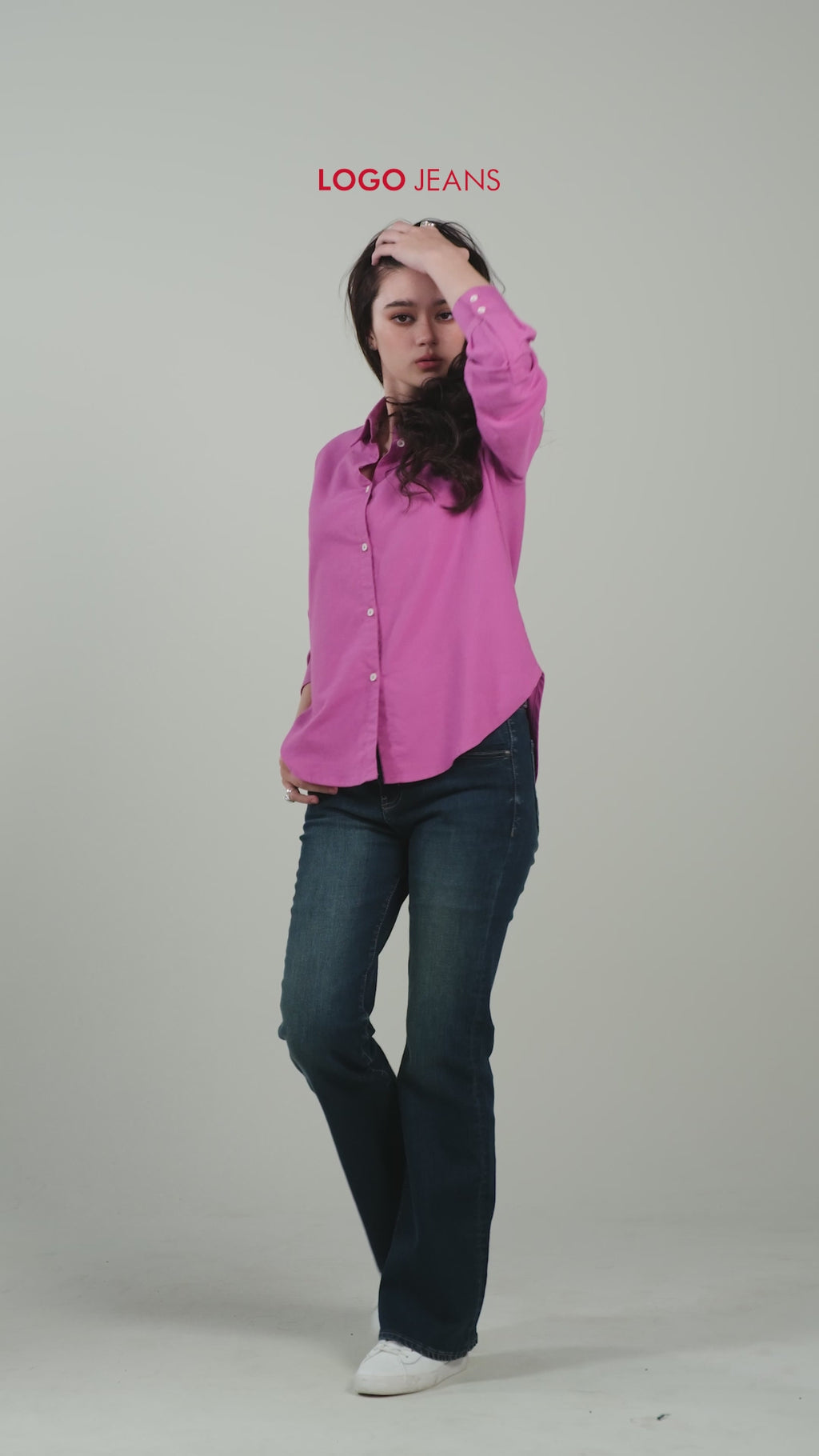 Kemeja Lengan Panjang Mellie Orchid Purple