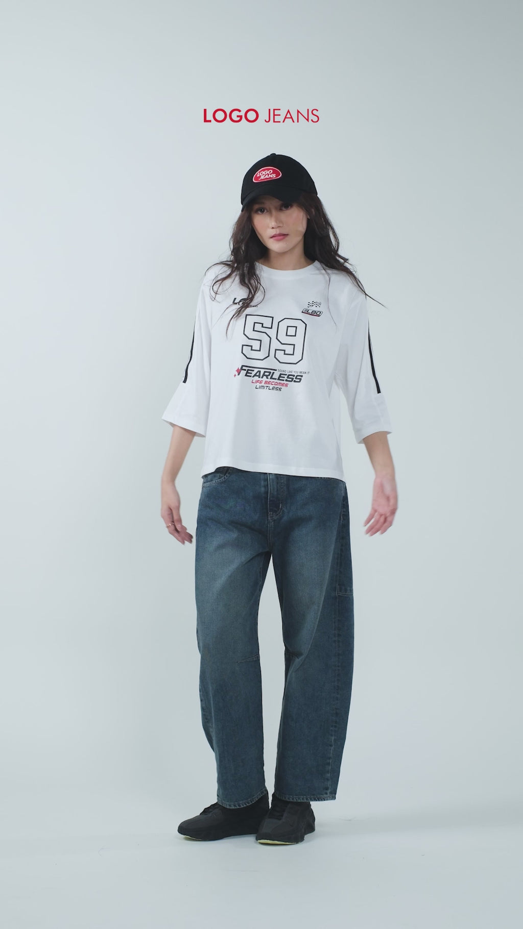 T-Shirt Lengan Pendek Michi White