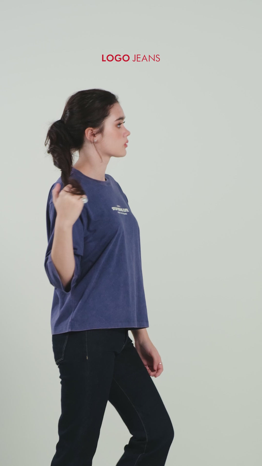 T-Shirt Lengan Pendek Marinza Blue