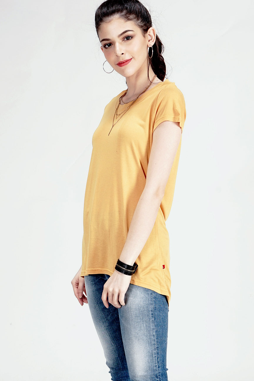T-Shirt Lengan Pendek New Nice Lace Mustard