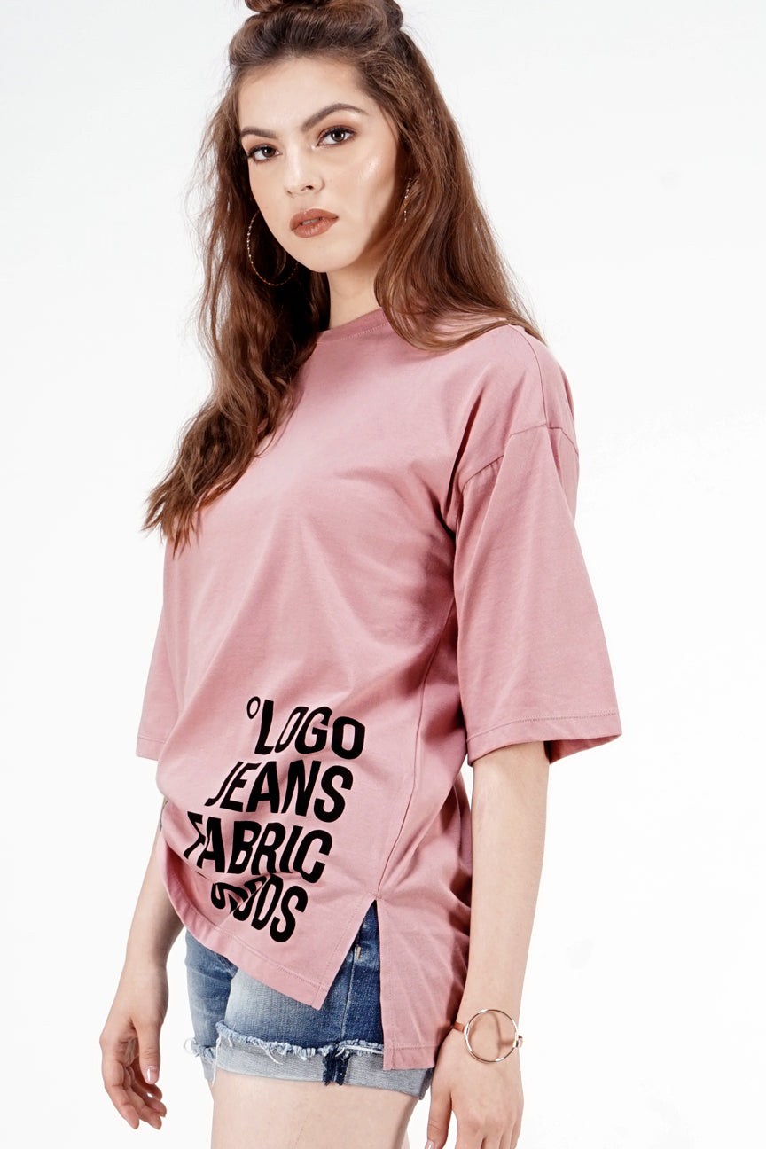 T-Shirt Lengan Pendek Parveen Dusty Pink