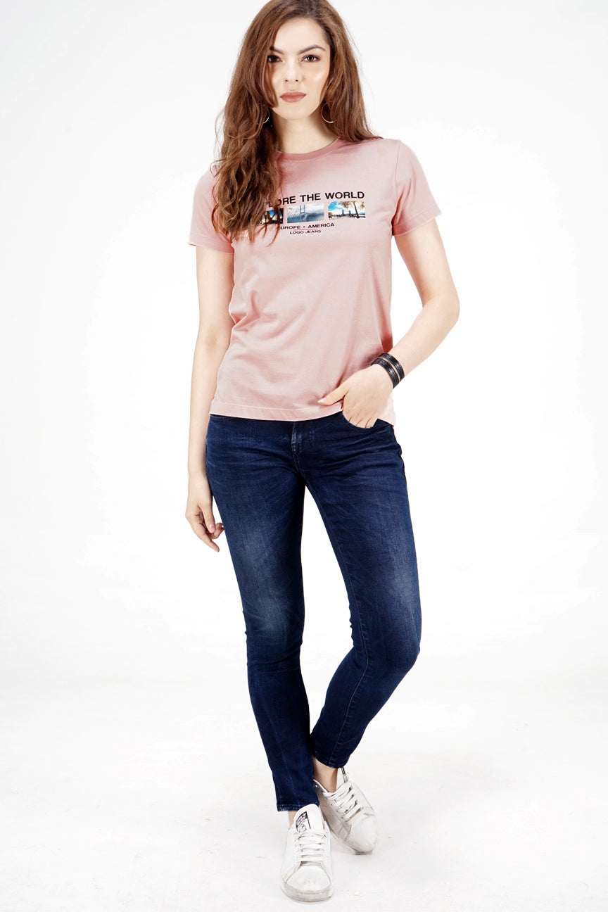 T-Shirt Lengan Pendek Fethon Pink