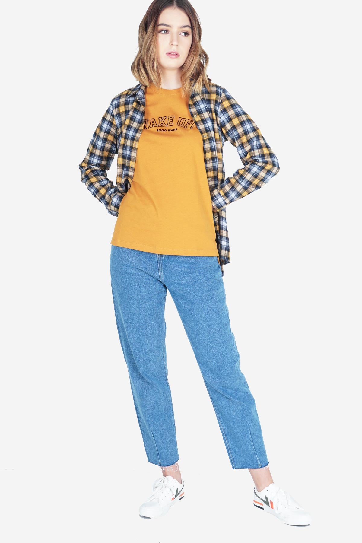 T-Shirt Lengan Pendek Inez Dark Mustard