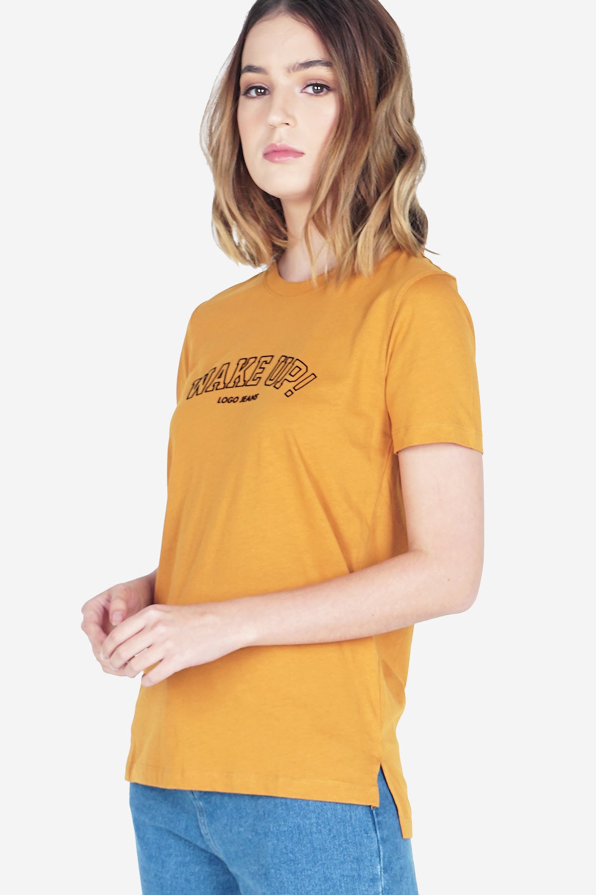T-Shirt Lengan Pendek Inez Dark Mustard