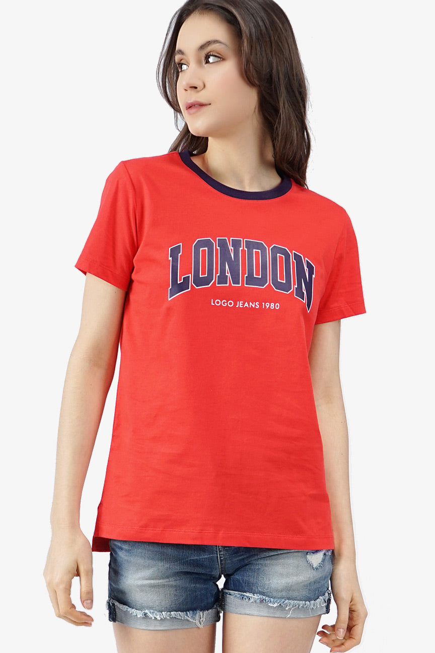 T-Shirt Lengan Pendek Flame Red