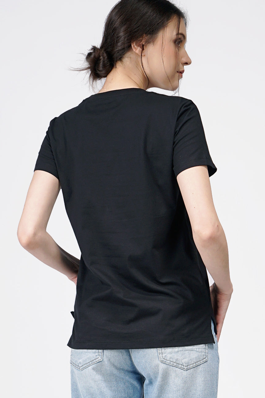 T-Shirt Lengan Pendek Felysia Black