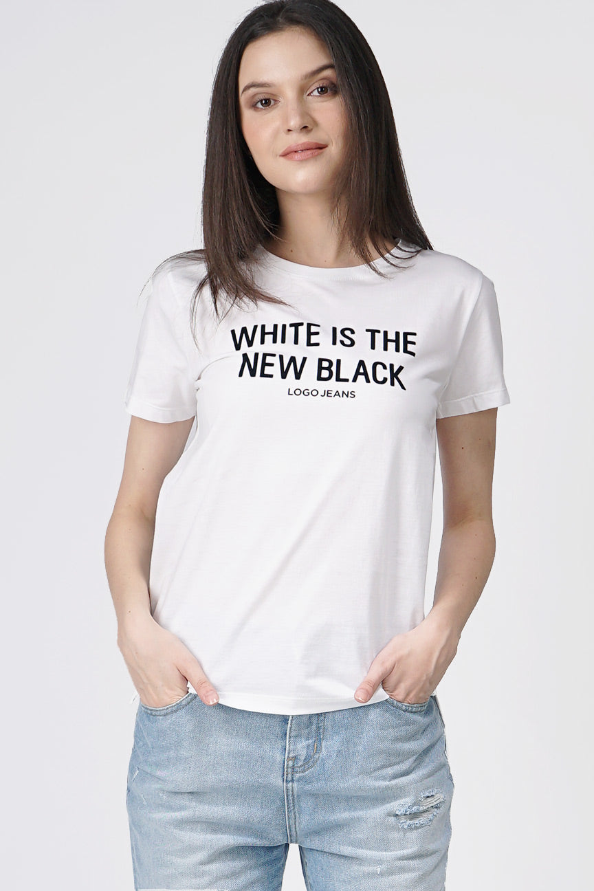 T-Shirt Lengan Pendek Ilona Offwhite