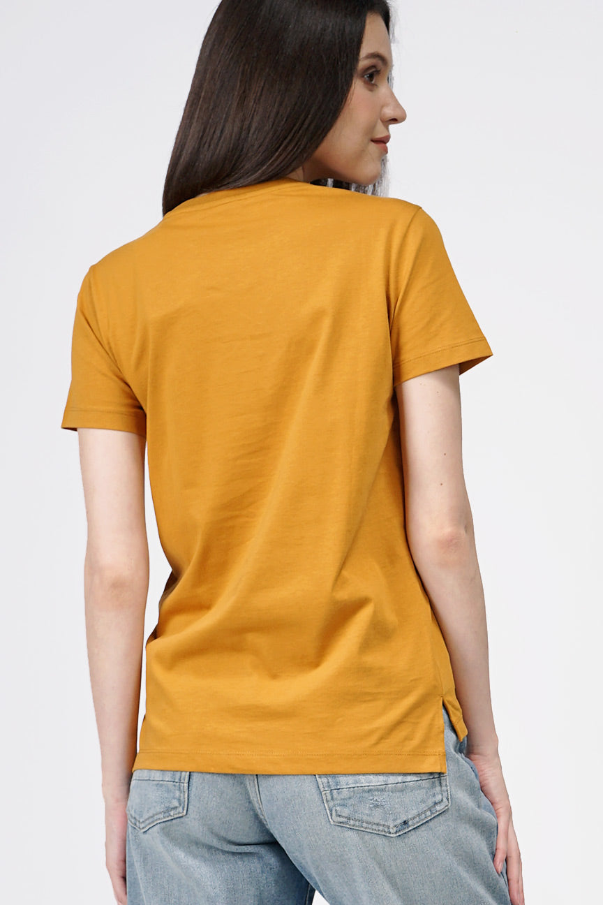 T-Shirt Lengan Pendek Kamala Dark Mustard