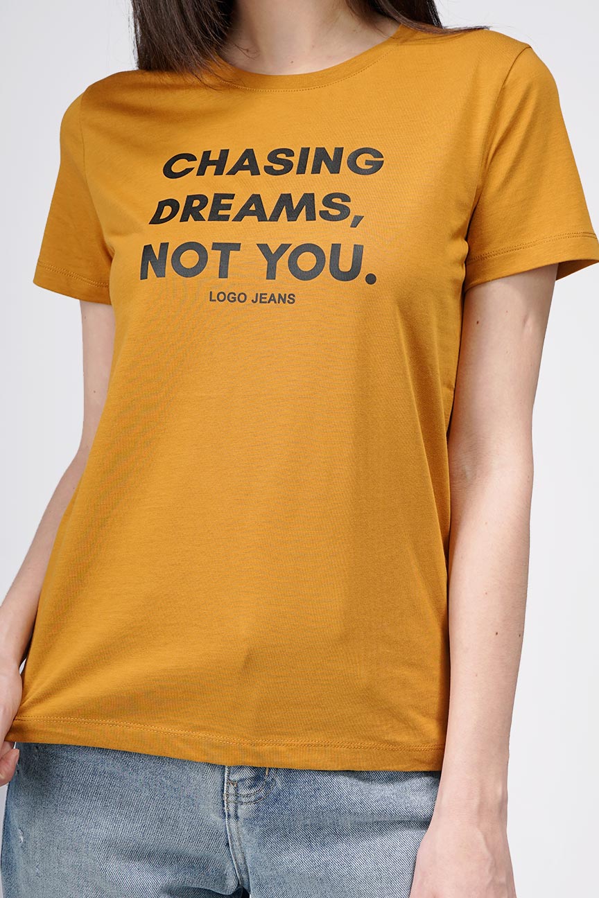 T-Shirt Lengan Pendek Kamala Dark Mustard