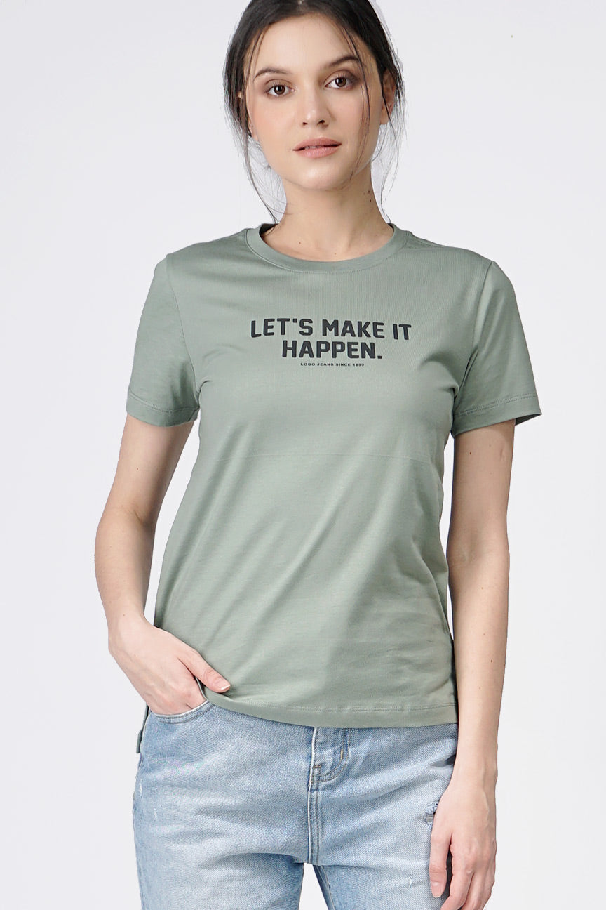 T-Shirt Lengan Pendek Davira Dusty Green