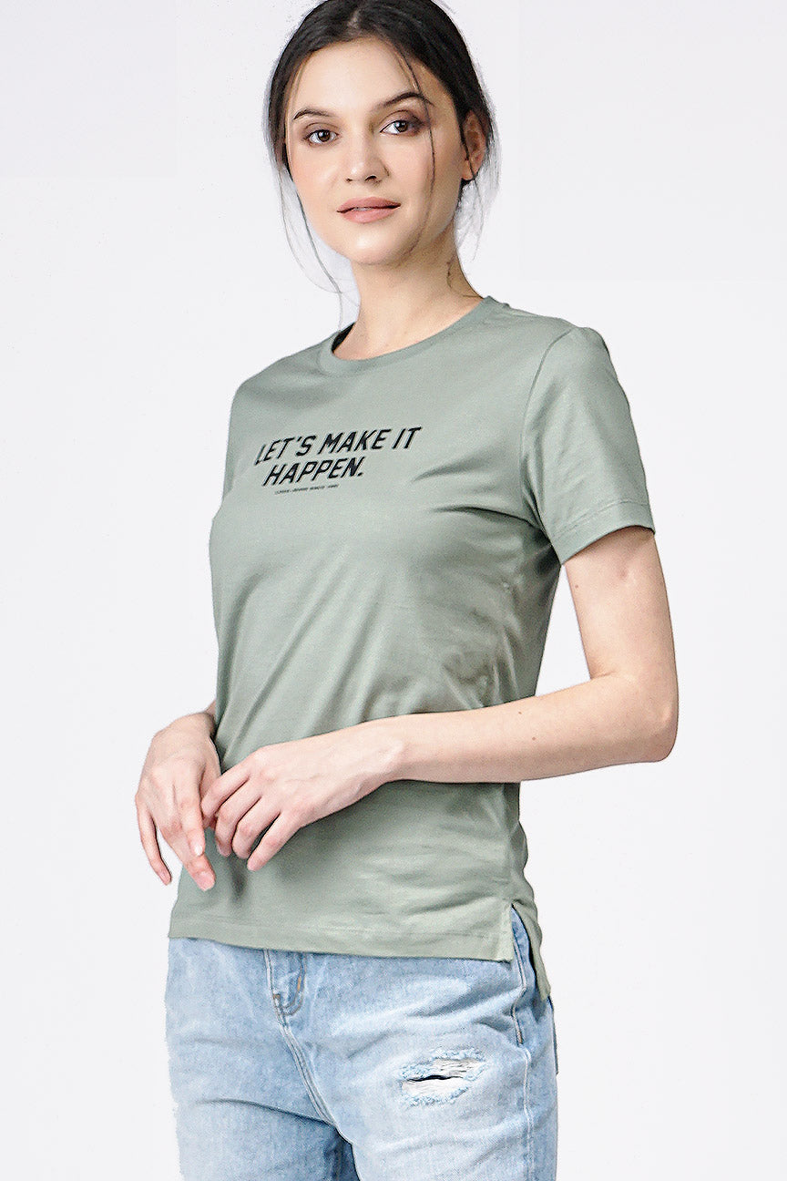 T-Shirt Lengan Pendek Davira Dusty Green