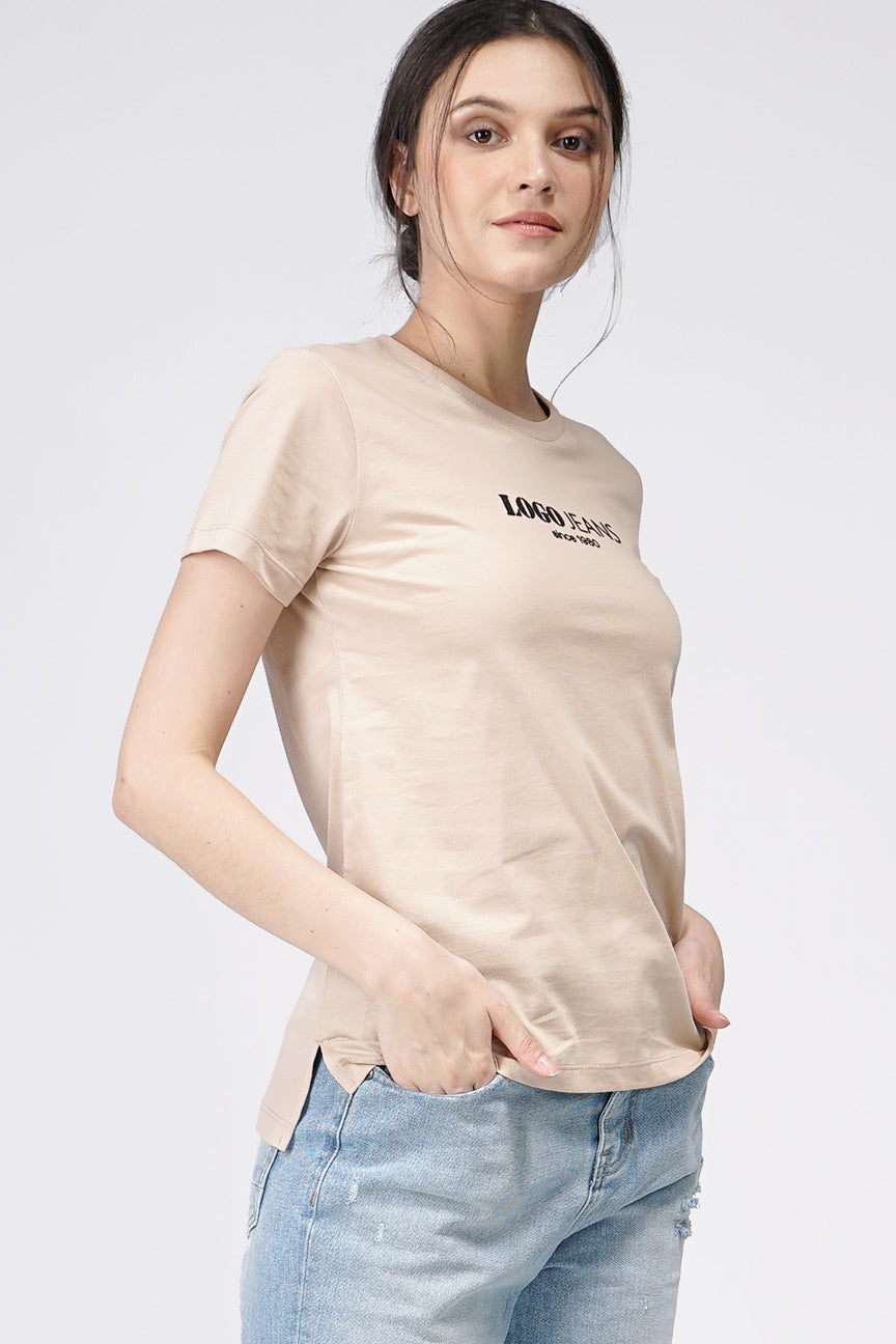 T-Shirt Lengan Pendek Miko Cream