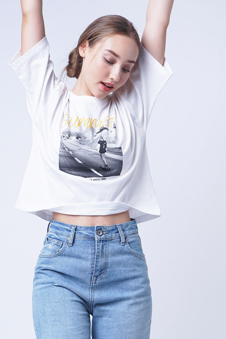 T-Shirt Lengan Pendek Alin Offwhite