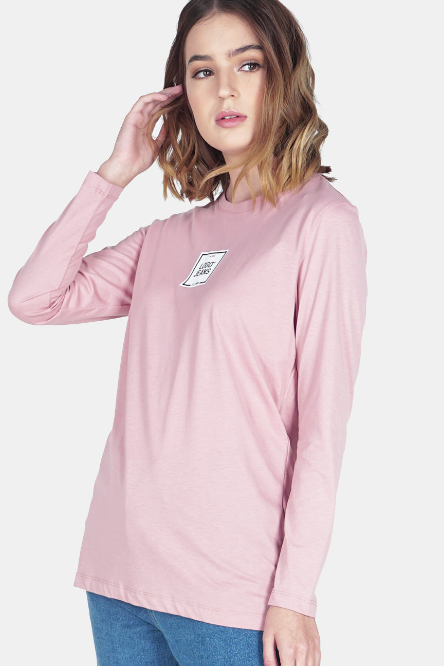 T-Shirt Lengan Panjang Orest Pink