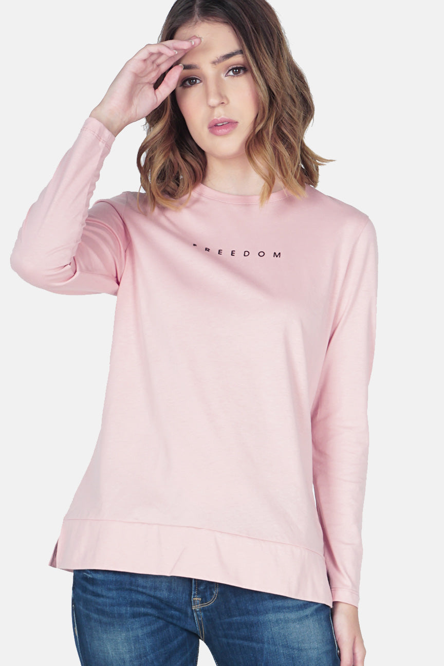 T-Shirt Lengan Panjang Kappy Pink