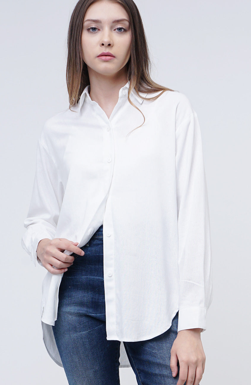 Kemeja Lengan Panjang Lindy Offwhite
