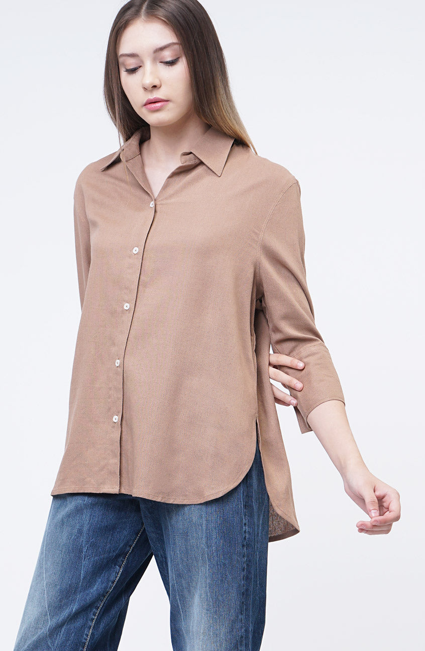 Kemeja Lengan Panjang Ariella Brown