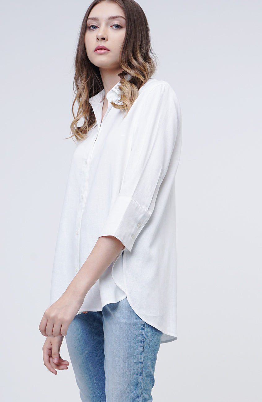 Kemeja Lengan Panjang Ariella Offwhite