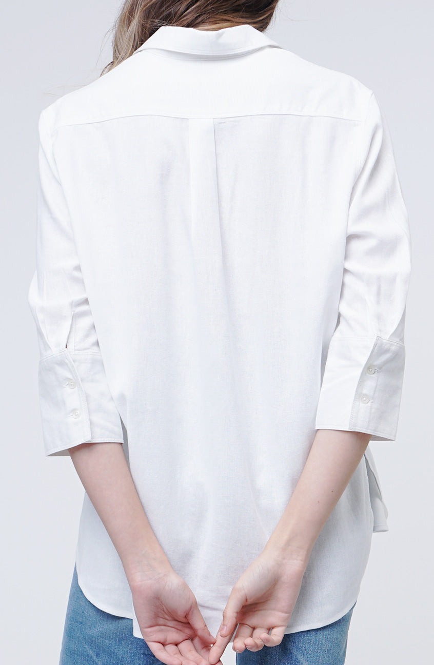 Kemeja Lengan Panjang Ariella Offwhite