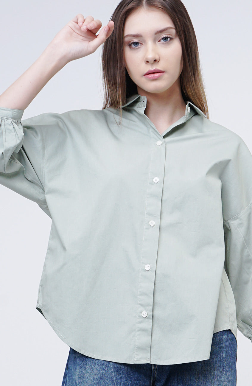 Kemeja Lengan Panjang Lovie Light Green