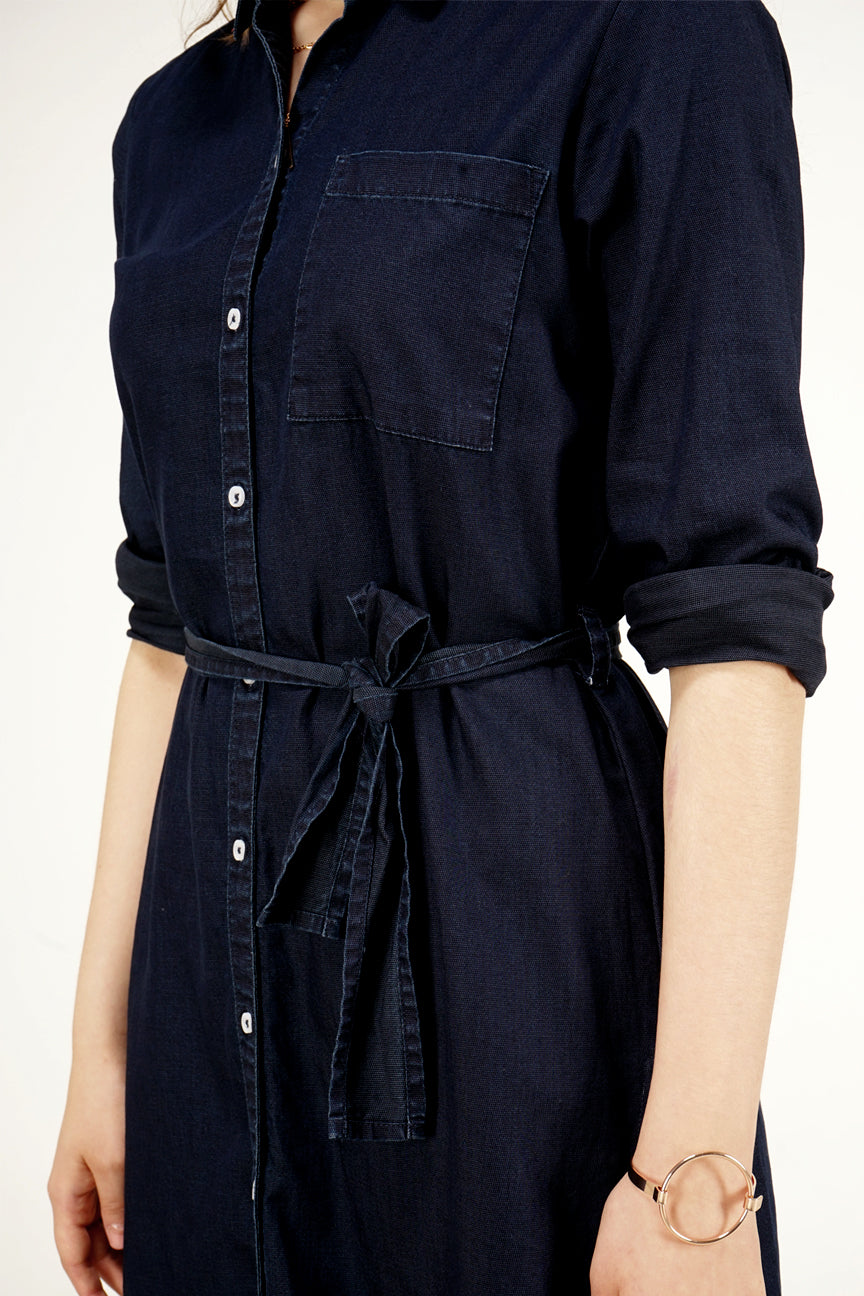 Kemeja Chambray Lengan Panjang Aurist Dark Blue