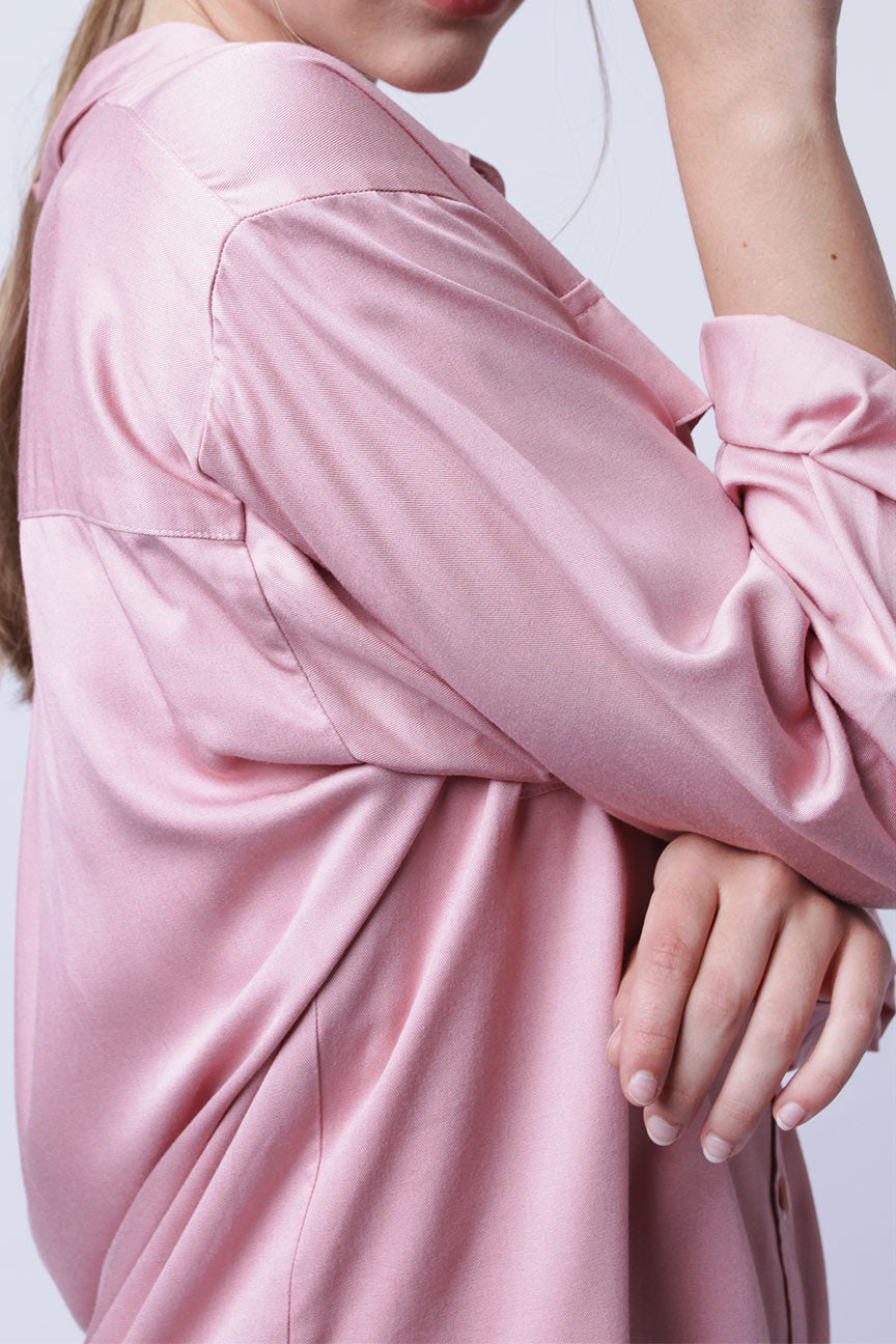 Kemeja Lengan Panjang Margo Pink