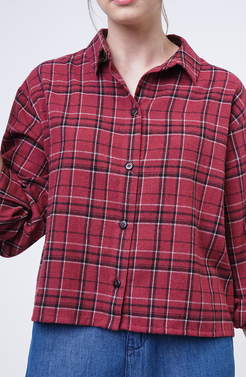 Kemeja Flanel Andira Red Black