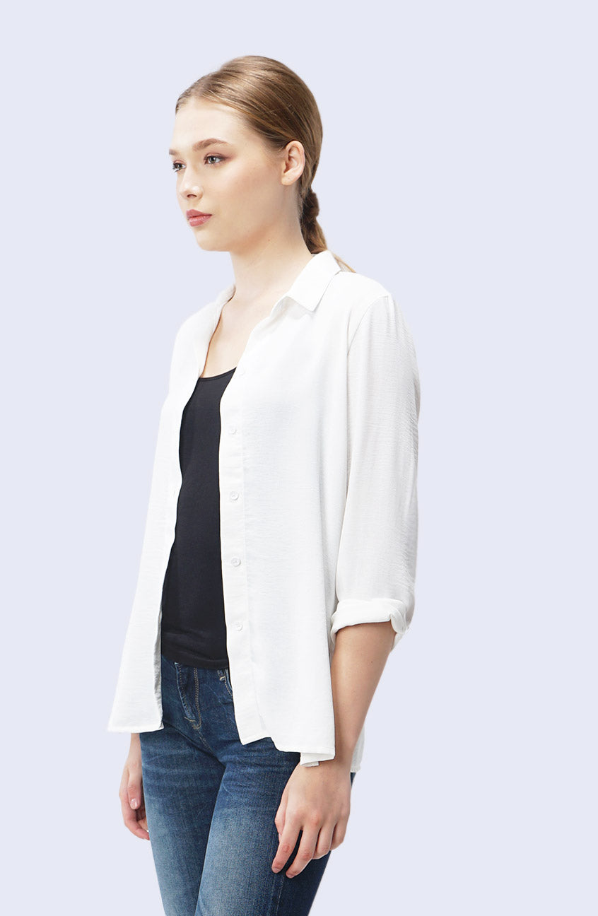 Kemeja Lengan Panjang Joanna Offwhite