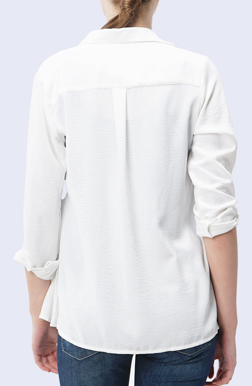 Kemeja Lengan Panjang Joanna Offwhite