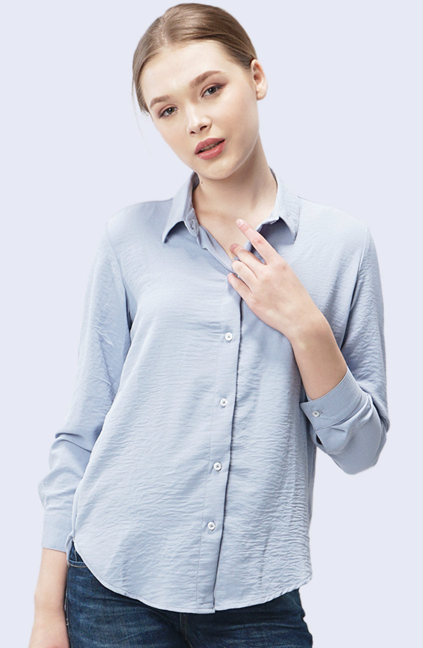 Kemeja Lengan Panjang Debila Light Blue