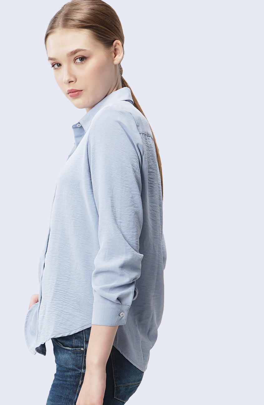 Kemeja Lengan Panjang Debila Light Blue