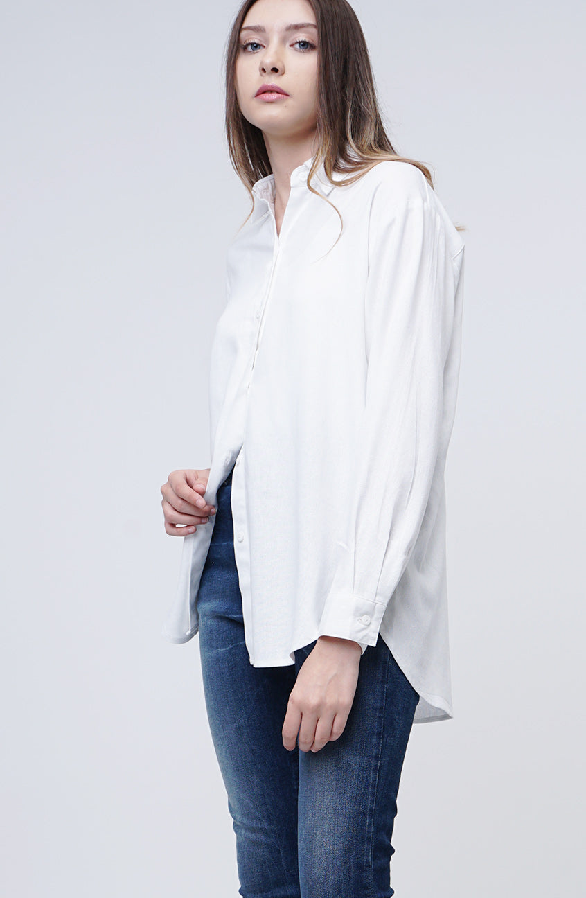 Kemeja Lengan Panjang Lindy Offwhite