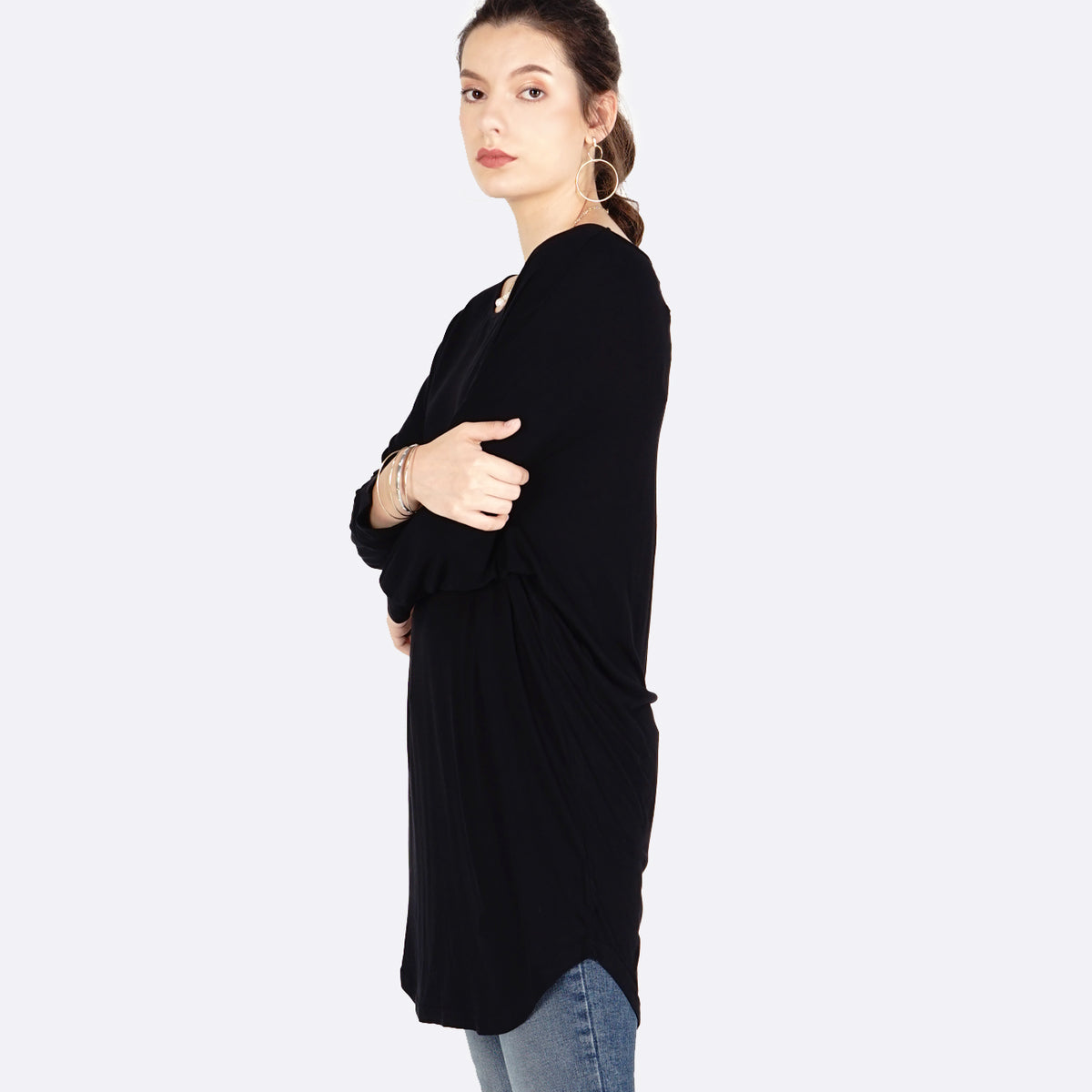 T-Shirt Lengan Panjang Guarnire Black